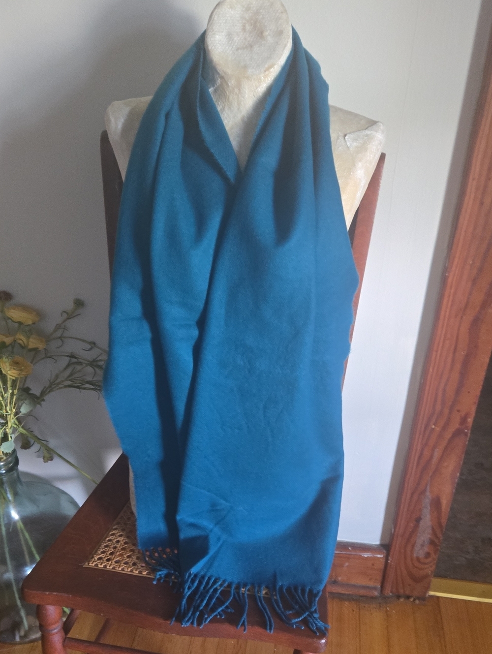 100 Percent Cashmere Dark Teal Women's Scarf